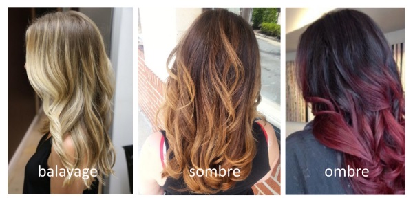 balayage ombre sombre haarkleuring